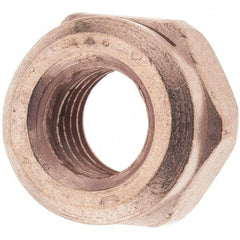Value Collection - M10x1.50 Steel Washer Hex Nut - 10mm High, Copper Finish - USA Tool & Supply
