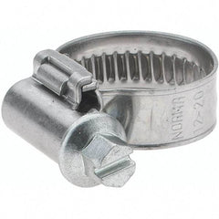 Value Collection - 12 to 20mm Diam, Stainless Steel Worm Drive Clamp - 9mm Wide - USA Tool & Supply