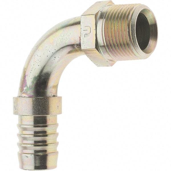 Parker - 1-11-1/2 Male NPTF Steel Hydraulic Hose 90° Elbow - -16 Hose Size, 1" Hose Diam - USA Tool & Supply