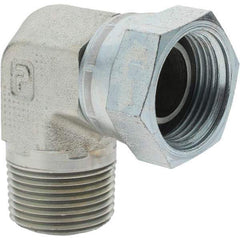 Parker - 3/4-14 Male NPTF Steel Hydraulic Hose Swivel - 3,000 psi, -12 Hose Size, 3/4" Hose Diam - USA Tool & Supply