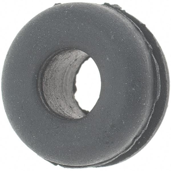 Value Collection - 3/8" OD, 3/16" Thick Grommet - Rubber, 1/4" Slot Diam x 1/16" Slot Width - USA Tool & Supply