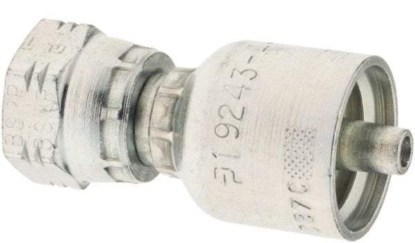 Parker - Female BSPP Steel Hydraulic Hose Swivel - -4 Hose Size, 1/4" Hose Diam - USA Tool & Supply
