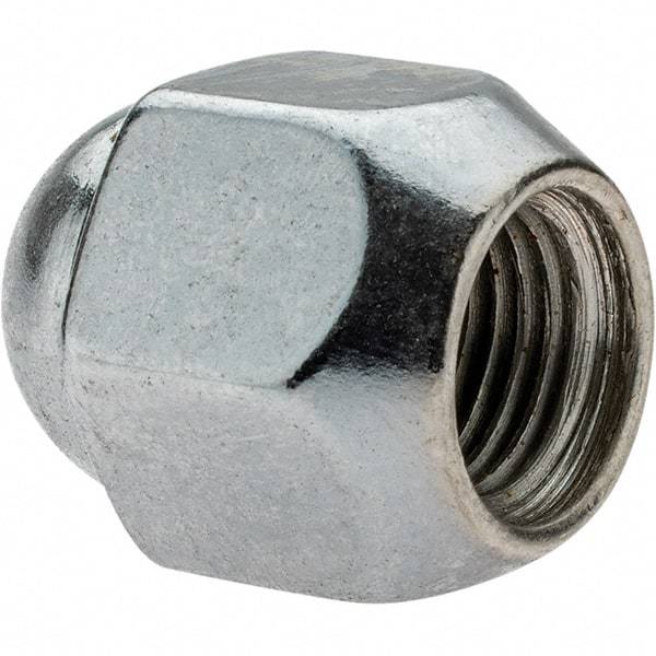 Value Collection - M12-1.25 Chrome Finish Wheel Nut - 19mm Hex, 25mm Overall Length, 60° Seat Angle - USA Tool & Supply