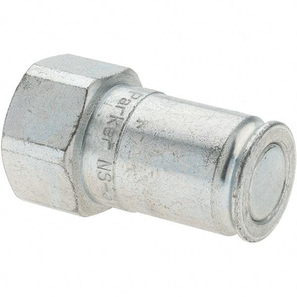 Parker - 3/8-18 NPSF Steel Hydraulic Hose Coupler - 2,500 psi, -6 Hose Size, 3/8" Hose Diam - USA Tool & Supply