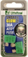 Value Collection - 30 Amp, Automotive Fuse - Green, Littlefuse ATO030 - USA Tool & Supply