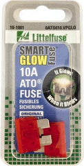 Value Collection - 10 Amp, Automotive Fuse - 3/4" Long, Red, Littlefuse ATO010 - USA Tool & Supply