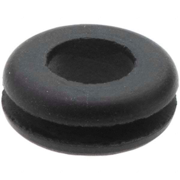 Value Collection - 9/16" OD, Grommet - Rubber, 11/32" Slot Diam x 1/16" Slot Width - USA Tool & Supply