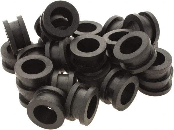 Value Collection - 11/16" OD, Grommet - Rubber, 17/32" Slot Diam x 3/16" Slot Width - USA Tool & Supply