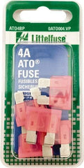 Value Collection - 4 Amp, 32 VAC/VDC, Automotive Fuse - 3/4" Long, Pink, Littlefuse ATO004 - USA Tool & Supply