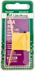 Value Collection - 60 Amp, Automotive Fuse - Yellow, Littlefuse PAL260 - USA Tool & Supply