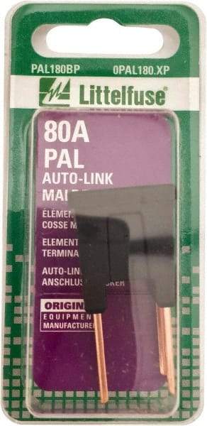 Value Collection - 80 Amp, Automotive Fuse - Black, Littlefuse PAL180 - USA Tool & Supply