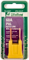 Value Collection - 60 Amp, Automotive Fuse - Yellow, Littlefuse PAL160 - USA Tool & Supply