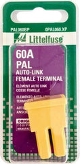 Value Collection - 60 Amp, Automotive Fuse - Yellow, Littlefuse PAL060 - USA Tool & Supply