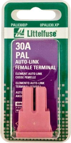 Value Collection - 30 Amp, Automotive Fuse - Pink, Littlefuse PAL030 - USA Tool & Supply