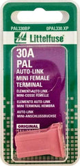 Value Collection - 30 Amp, Automotive Fuse - Pink, Littlefuse PAL330 - USA Tool & Supply