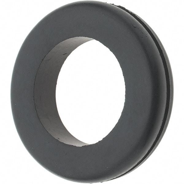 Value Collection - 1-7/8" OD, 3/8" Thick Grommet - Rubber, 1-1/2" Slot Diam x 1/16" Slot Width - USA Tool & Supply