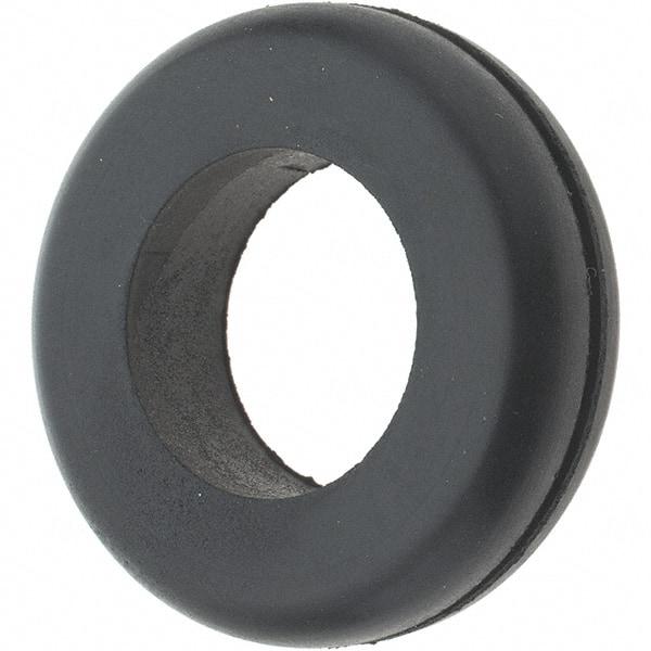 Value Collection - 1-5/8" OD, 7/16" Thick Grommet - Rubber, 1-1/4" Slot Diam x 1/16" Slot Width - USA Tool & Supply