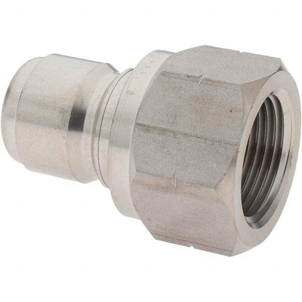 Parker - 3/4-14 Thread 303 Stainless Steel Hydraulic Hose Coupler - 3,000 psi, -12 Hose Size, 3/4" Hose Diam - USA Tool & Supply
