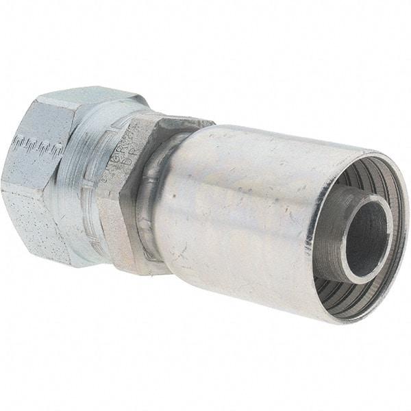 Parker - 1-5/16-12 Female JIC Steel Hydraulic Hose Female JIC 37° Swivel & Straight Fitting - -12 Hose Size, 3/4" Hose Diam - USA Tool & Supply