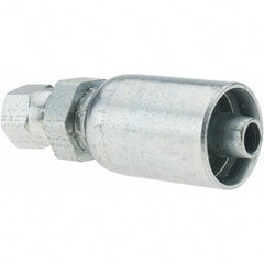 Parker - 7/16-20 Female JIC Steel Hydraulic Hose Female JIC 37° Swivel & Straight Fitting - -6 Hose Size, 3/8" Hose Diam - USA Tool & Supply