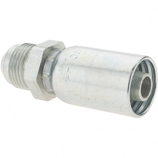 Parker - 7/8-14 Male SAE(JIC) Steel Hydraulic Hose Male SAE 37° JIC Rigid Fitting - -8 Hose Size, 1/2" Hose Diam - USA Tool & Supply