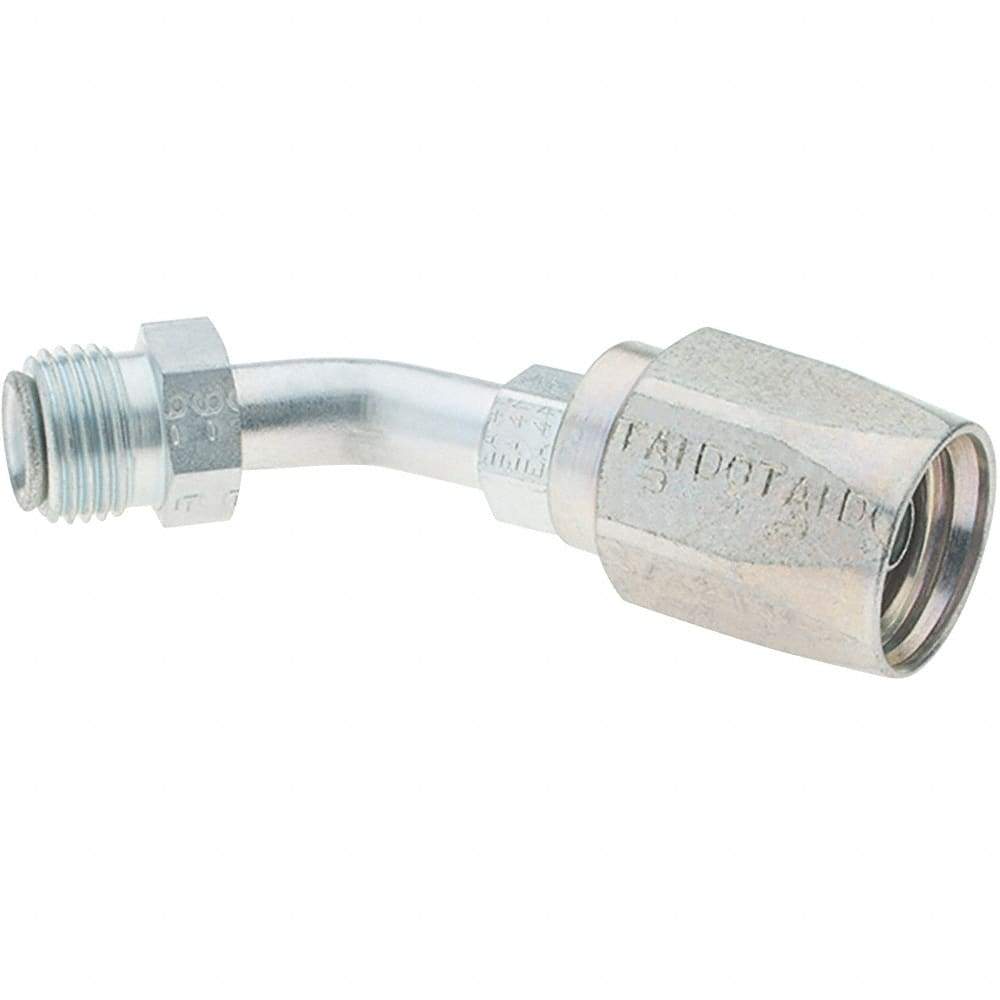 Parker - 5/8-18 SAE45, Reusable Hose Male Swivel Fitting - 5/16" Hose ID x 3/8" Hose OD - USA Tool & Supply