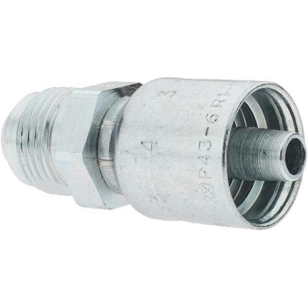 Parker - 7/8-14 Male SAE(JIC) Steel Hydraulic Hose Male SAE 37° JIC Rigid Fitting - -6 Hose Size, 3/8" Hose Diam - USA Tool & Supply