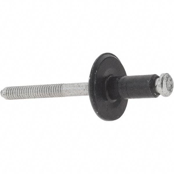 Value Collection - Large Flange Head Aluminum Peel Blind Rivet - Aluminum Mandrel, 1/8" to 21/64" Grip, 3/4" Head Diam, - USA Tool & Supply