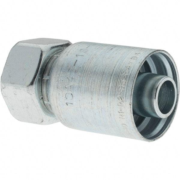 Parker - Female Metric Steel Hydraulic Hose Swivel - -10 Hose Size, 5/8" Hose Diam - USA Tool & Supply