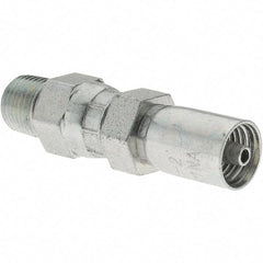 Parker - 1/8-27 Thread Steel Hydraulic Hose Male Connector - USA Tool & Supply