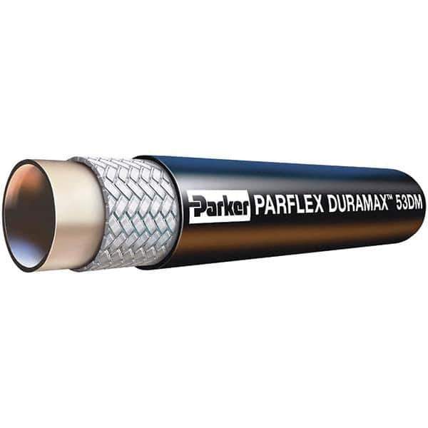 Parker - 1/4" ID x 0.49" OD, Thermoplastic Tube - 3000 psi, Black, 50' Long - USA Tool & Supply