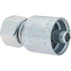 Parker - Female Metric Steel Hydraulic Hose Swivel - -6 Hose Size, 3/8" Hose Diam - USA Tool & Supply