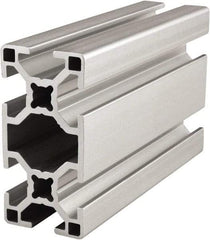 80/20 Inc. - 6 Meters Long x 30 mm Wide x 60 mm Deep, T-Slotted Aluminum Extrusion - Clear Anodized Finish - USA Tool & Supply