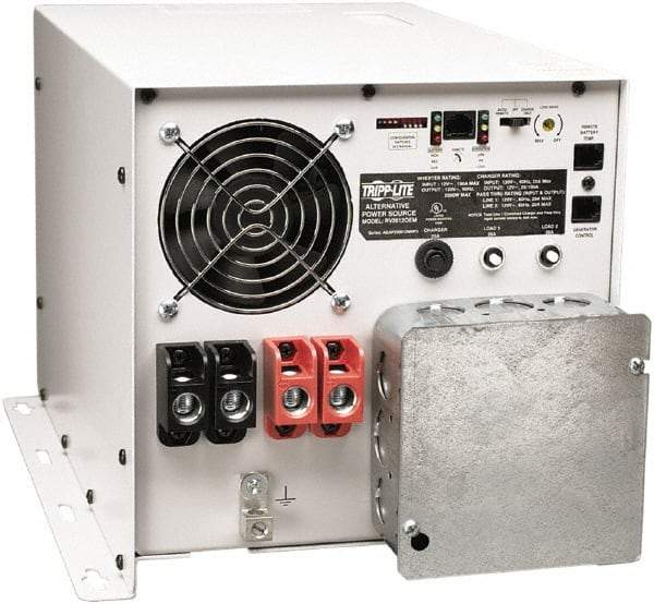 Tripp-Lite - Hardwire Connection, 12 VDC Input, 120 VAC Output, 6,000 Peak Wattage, Surface Mount Power Inverter - 11-1/2" Wide x 9-3/4" Deep x 9-3/4" High, 3,000 Watt Continuous Output Power, Fan Cooled - USA Tool & Supply