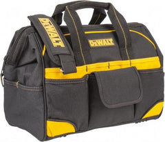 DeWALT - 33 Pocket Black & Yellow Polyester Tool Bag - 16" Wide x 8" Deep x 10" High - USA Tool & Supply