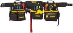 DeWALT - 29 to 46" Waist Apron - 31 Pocket, Black, Polyester - USA Tool & Supply