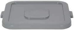 PRO-SOURCE - Square Lid for Use with 32 Gal Square Trash Cans - Gray, Plastic, For Huskee Trash Cans - USA Tool & Supply