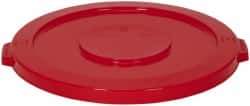 PRO-SOURCE - Round Lid for Use with 32 Gal Round Trash Cans - Red, Plastic, For Huskee Trash Cans - USA Tool & Supply