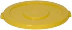 PRO-SOURCE - Round Lid for Use with 32 Gal Round Trash Cans - Yellow, Plastic, For Huskee Trash Cans - USA Tool & Supply