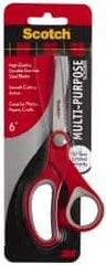 3M - 6" LOC, 6" OAL Stainless Steel Premium Scissors - Ambidextrous, For Crafts - USA Tool & Supply