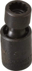 Proto - 1/4" Drive 5/16" Standard Universal Impact Socket - 12 Points, 1-13/32" OAL - USA Tool & Supply