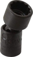 Proto - 1/4" Drive 13mm Standard Universal Impact Socket - 12 Points, 1-19/32" OAL - USA Tool & Supply