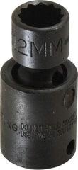 Proto - 3/8" Drive 12mm Standard Universal Impact Socket - 6 Points, 2" OAL - USA Tool & Supply