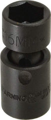 Proto - 3/8" Drive 16mm Standard Universal Impact Socket - 6 Points, 2-3/32" OAL - USA Tool & Supply