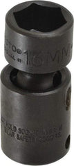 Proto - 3/8" Drive 18mm Standard Universal Impact Socket - 6 Points, 2-3/32" OAL - USA Tool & Supply