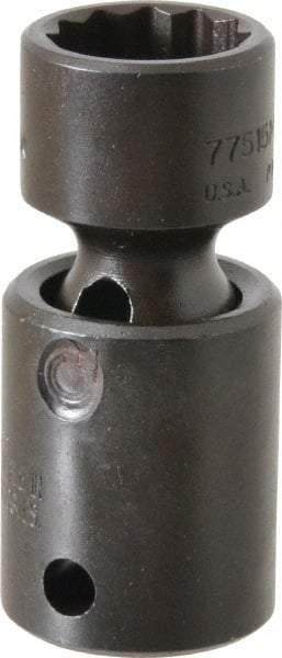 Proto - 3/8" Drive 15mm Deep Universal Impact Socket - 12 Points, 2-3/32" OAL - USA Tool & Supply