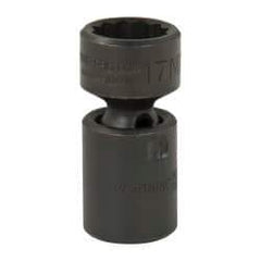 Proto - 3/8" Drive 17mm Deep Universal Impact Socket - 12 Points, 2-3/32" OAL - USA Tool & Supply