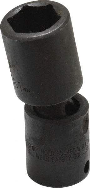 Proto - 3/8" Drive 17mm Deep Universal Impact Socket - 6 Points, 2-11/16" OAL - USA Tool & Supply