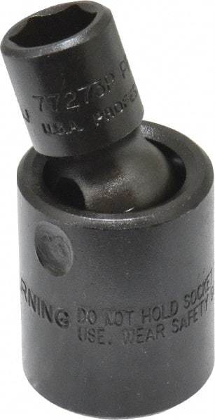 Proto - 3/8" Drive 3/8" Standard Universal Impact Socket - 6 Points, 1-29/32" OAL - USA Tool & Supply