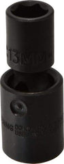 Proto - 1/2" Drive 13mm Standard Universal Impact Socket - 6 Points, 2-19/32" OAL - USA Tool & Supply